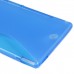 Sony Xperia Z Ultra XL39h - S Wave Pattern TPU Soft Protective Phone Cover Case - Clear Blue